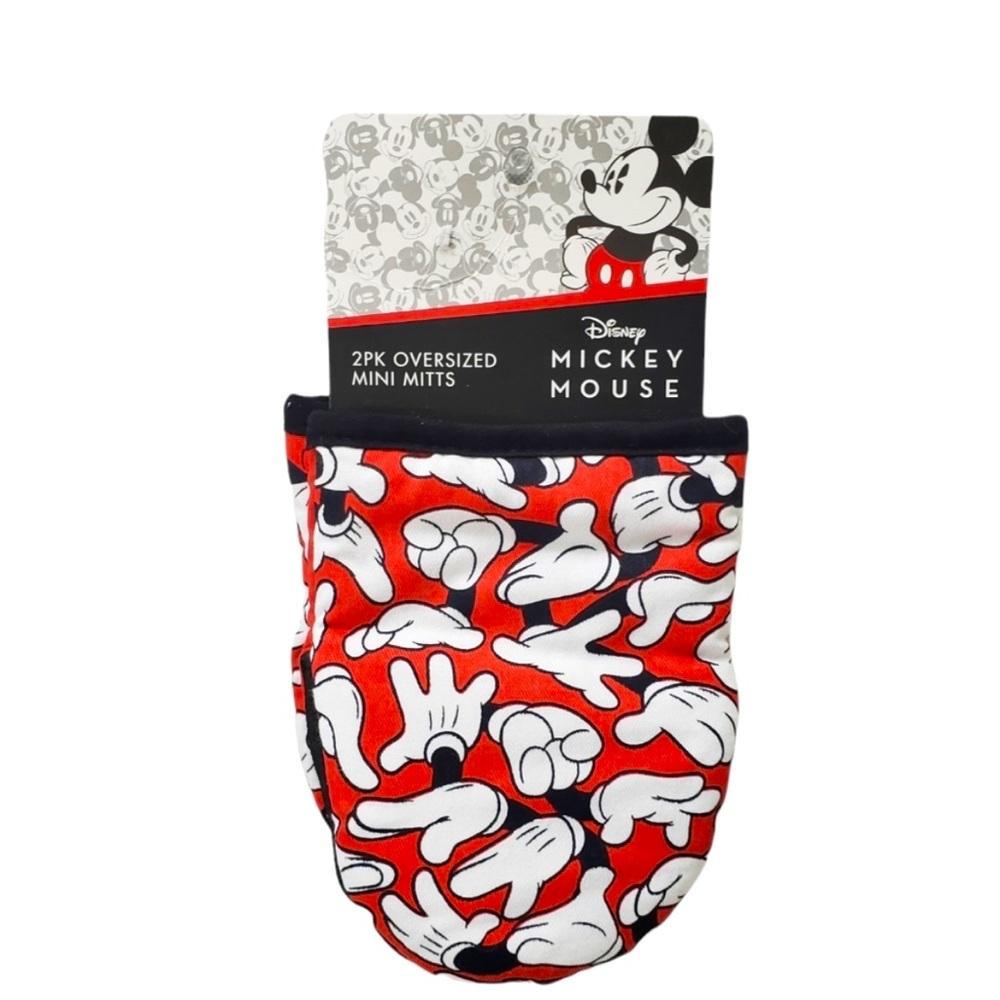 Disney Mickey Mouse 2pc oversized mini Oven Mitts 5.5” x 7” NEW